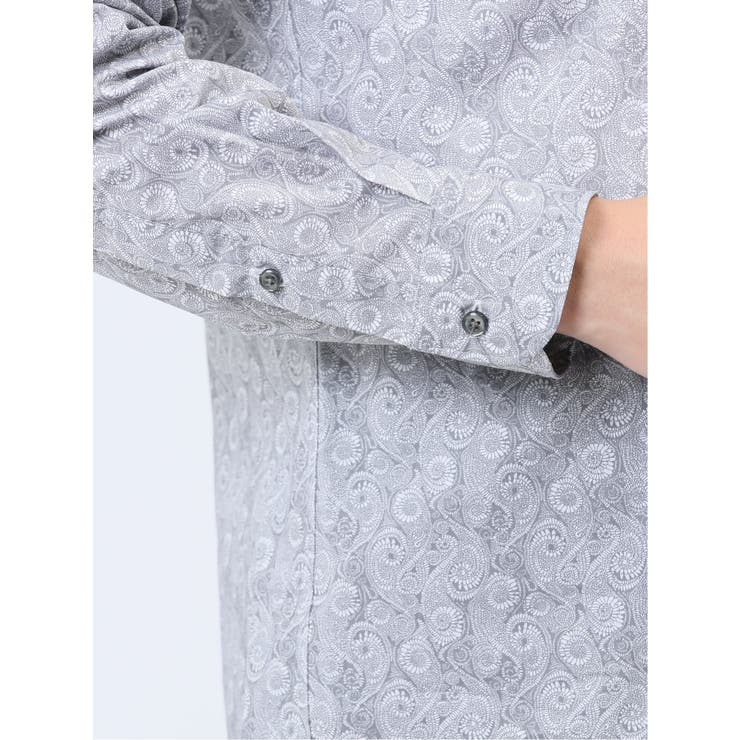 ストレッチ プリント カッタウェイ長袖シャツ | TAKA-Q MEN | 詳細画像10 