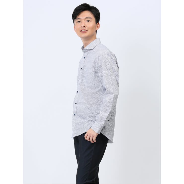 ストレッチ プリント カッタウェイ長袖シャツ | TAKA-Q MEN | 詳細画像12 