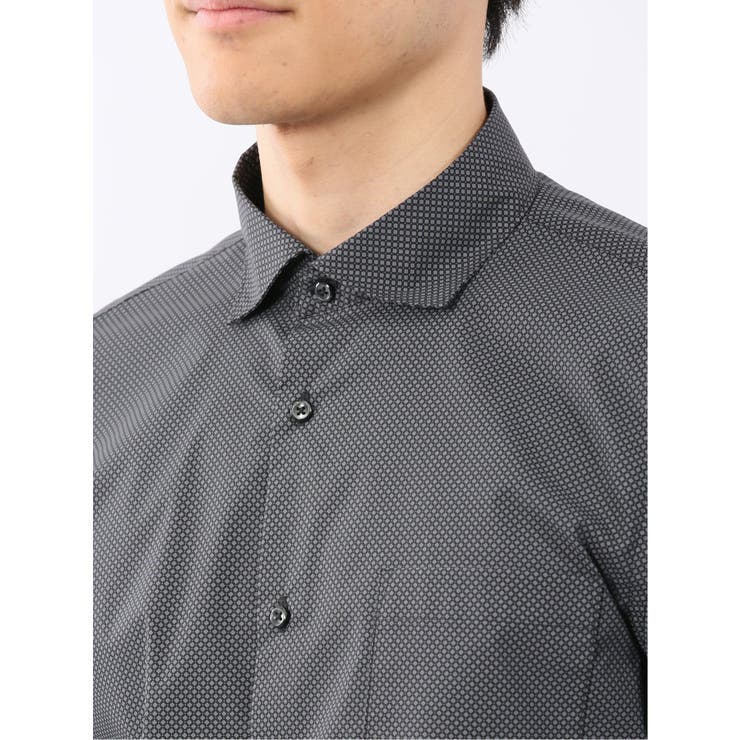 ストレッチ プリント ワイドカラー長袖シャツ | TAKA-Q MEN | 詳細画像19 