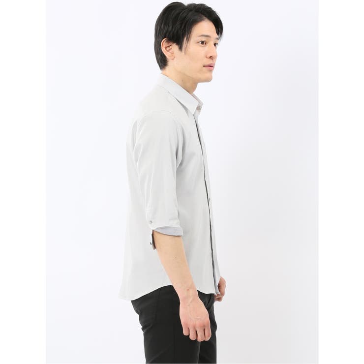 ストレッチ ソラーロ レギュラーカラー 7分袖 シャツ | TAKA-Q MEN | 詳細画像4 