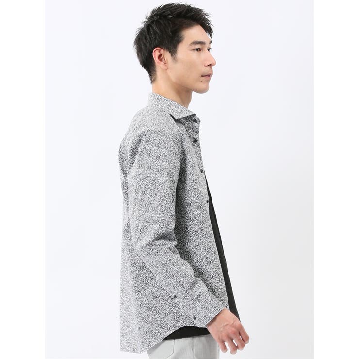 ストレッチ プリント ワイドカラー長袖シャツ | TAKA-Q MEN | 詳細画像4 