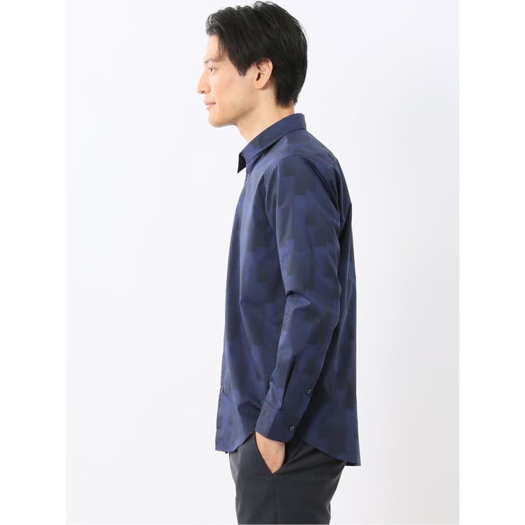 ストレッチ プリント レギュラーカラー長袖シャツ | TAKA-Q MEN | 詳細画像12 