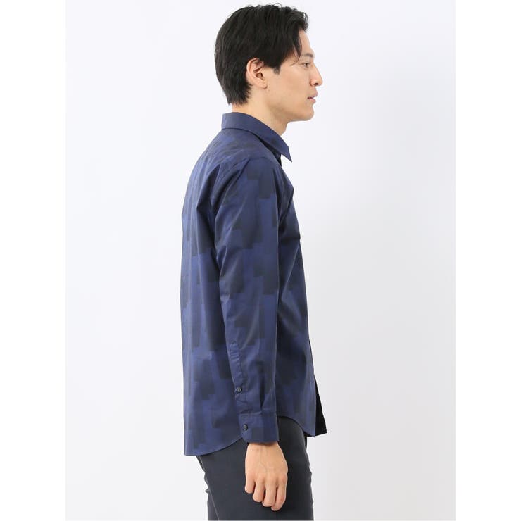 ストレッチ プリント レギュラーカラー長袖シャツ | TAKA-Q MEN | 詳細画像14 