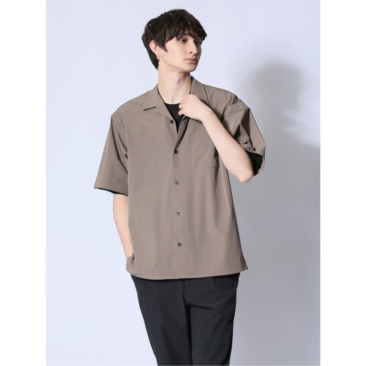 circle motion NPU オープンカラーシャツ(セットアップ可能) | TAKA-Q MEN | 詳細画像1 