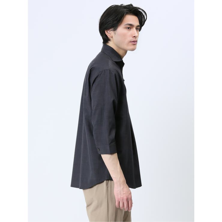 TechLinen 7分袖カプリシャツ[品番：TKQJ0022421]｜TAKA-Q MEN