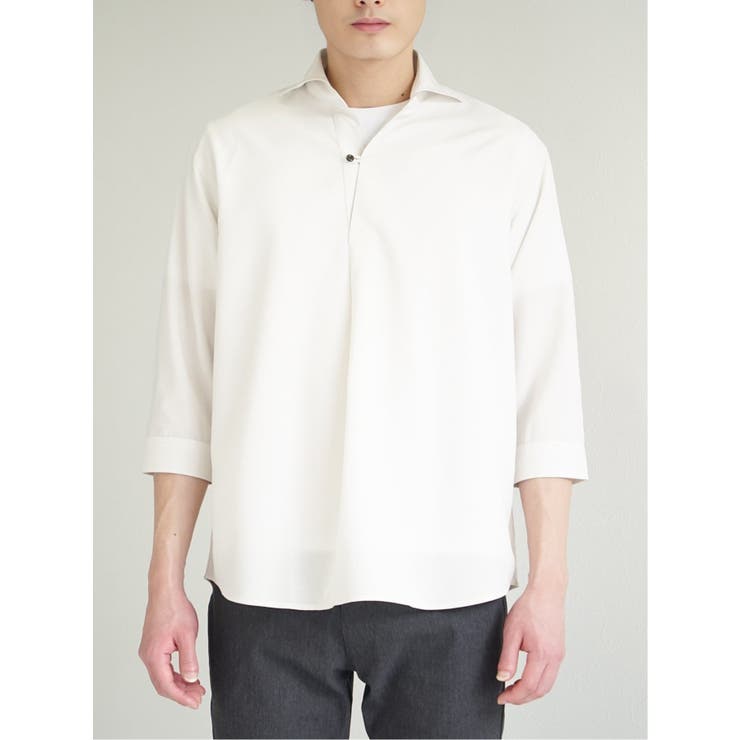 TechLinen 7分袖カプリシャツ[品番：TKQJ0022421]｜TAKA-Q MEN