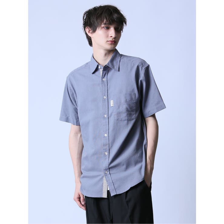 【レビューを書けば送料当店負担】 ファーストダウン/FIRST レギュラーカラー半袖 リネン混 DOWN Lサイズ