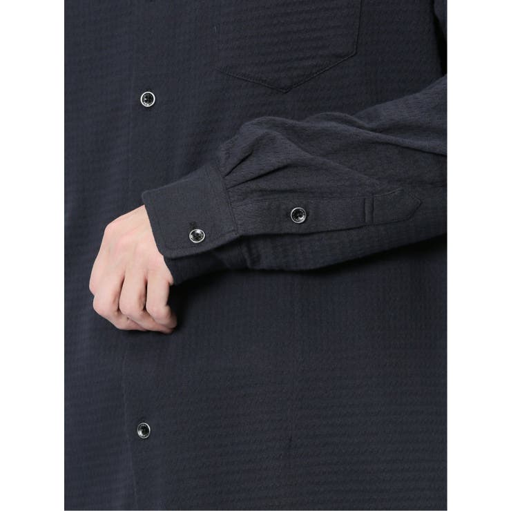 ストレッチジャガード ワイドカラー長袖シャツ | TAKA-Q MEN | 詳細画像30 