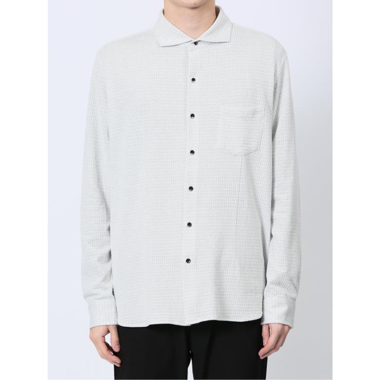 ストレッチジャガード ワイドカラー長袖シャツ | TAKA-Q MEN | 詳細画像6 