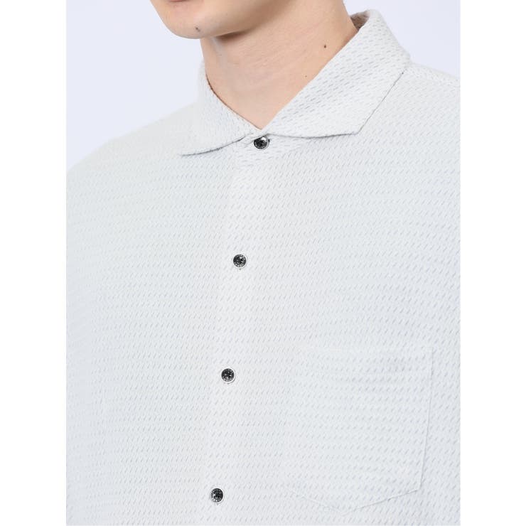 ストレッチジャガード ワイドカラー長袖シャツ | TAKA-Q MEN | 詳細画像9 