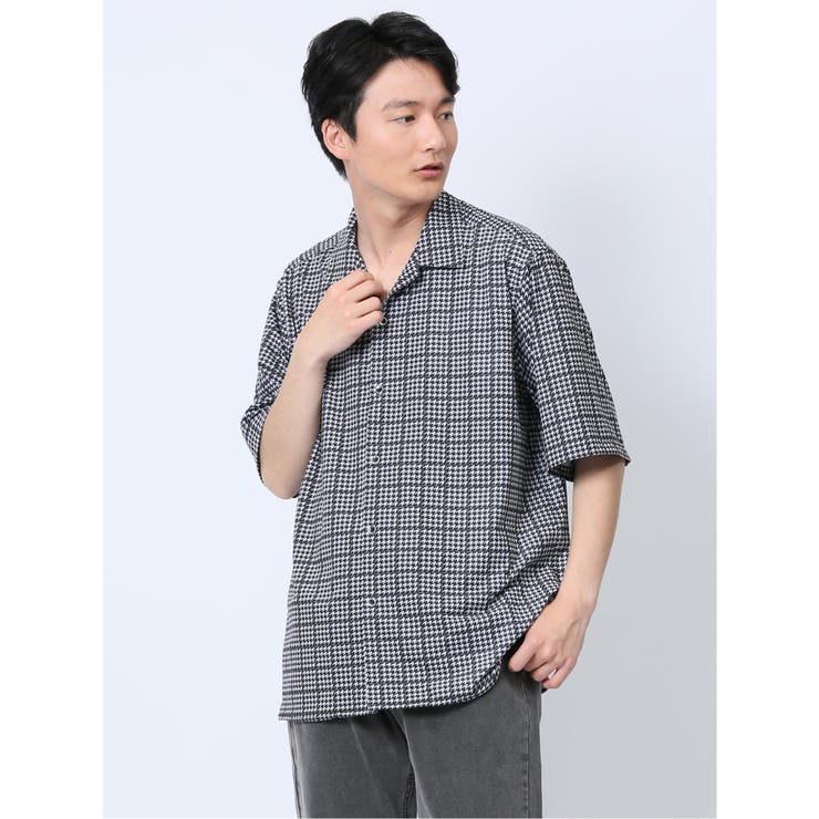 デジタルプリント オープンカラー半袖シャツ | TAKA-Q MEN | 詳細画像1 
