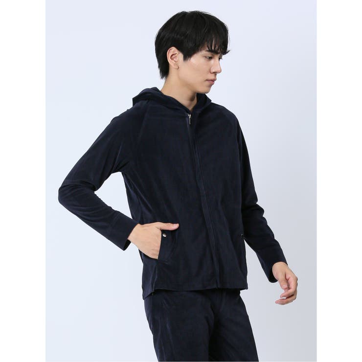 ヘリンボンベロア フルジップシャツアウター(セットアップ可能) | TAKA-Q MEN | 詳細画像15 