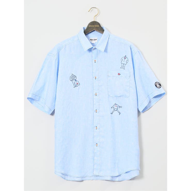 【公式サイト】正規ブランド品通販 大きいサイズ】シナコバ/SINA レギュラーカラー半袖 麻 COVA トップス