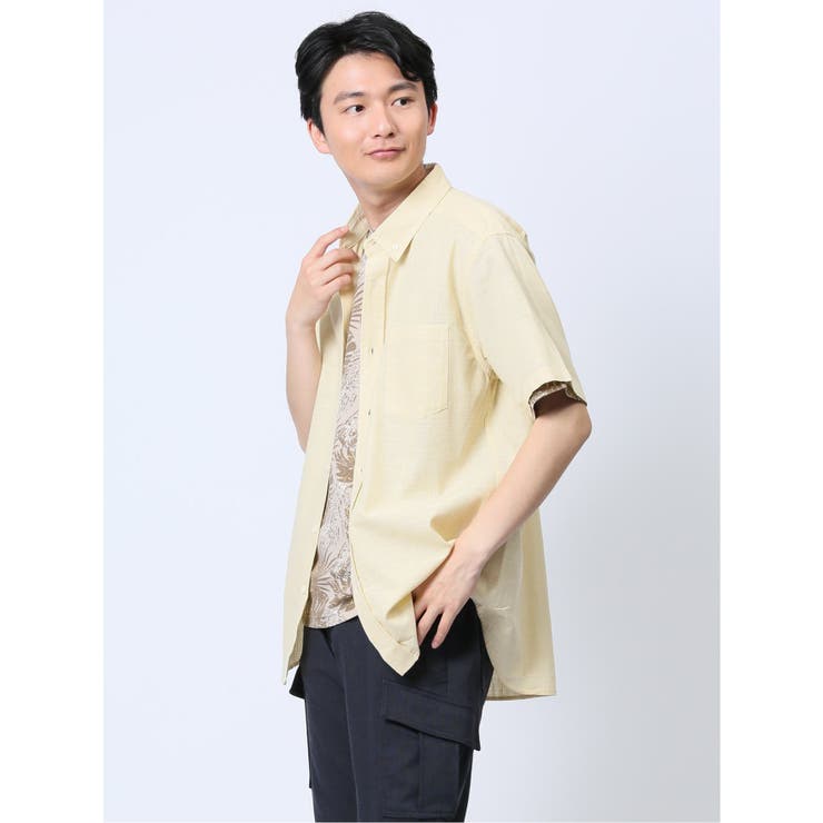 綿シャンブレー ボタンダウン半袖シャツ | TAKA-Q MEN | 詳細画像23 