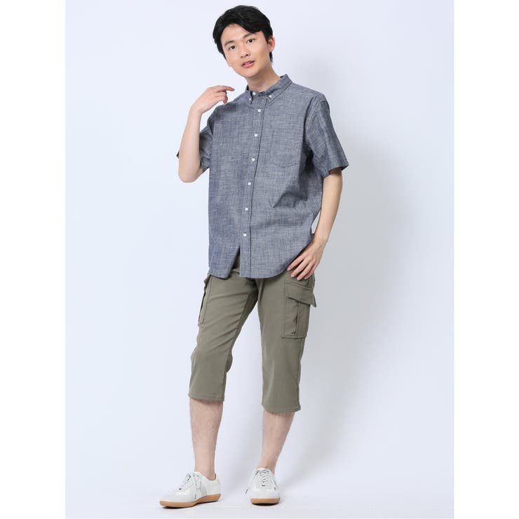 綿シャンブレー ボタンダウン半袖シャツ | TAKA-Q MEN | 詳細画像36 