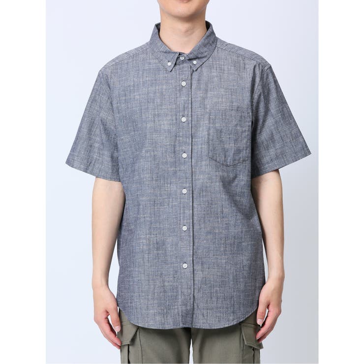 綿シャンブレー ボタンダウン半袖シャツ | TAKA-Q MEN | 詳細画像37 