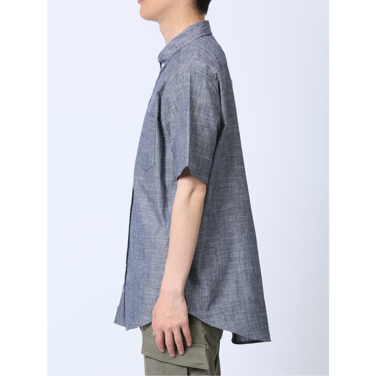 綿シャンブレー ボタンダウン半袖シャツ | TAKA-Q MEN | 詳細画像38 