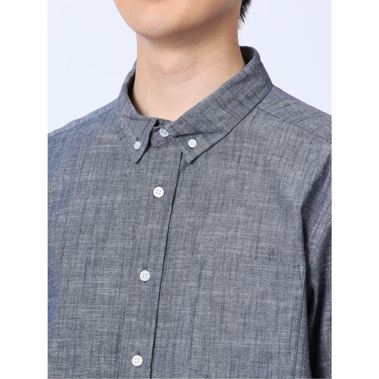 綿シャンブレー ボタンダウン半袖シャツ | TAKA-Q MEN | 詳細画像40 