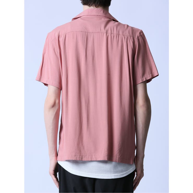 レーヨン オープンカラー半袖シャツ[品番：TKQJ0022440]｜TAKA-Q