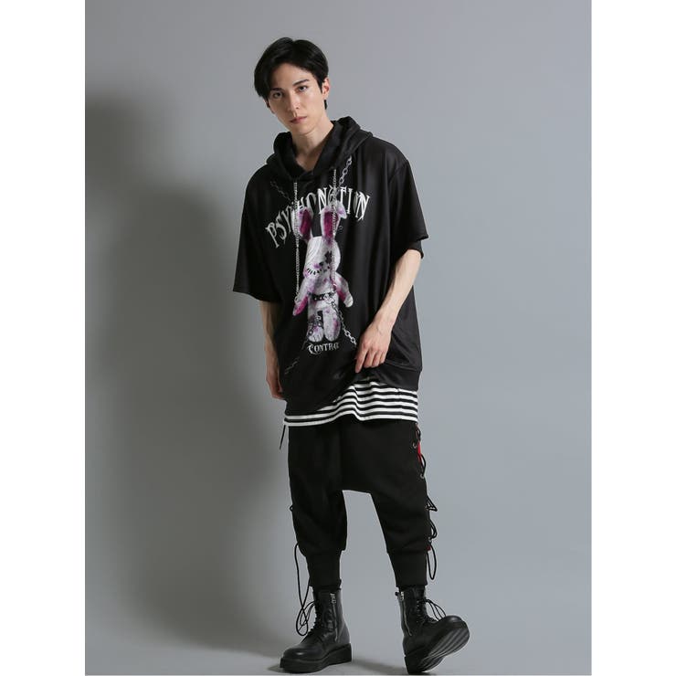【未使用】 PSYCHO NATION レースアップ クロップド パンツ SD×PSYCHONATION レースアップ クロップドパンツ[品番