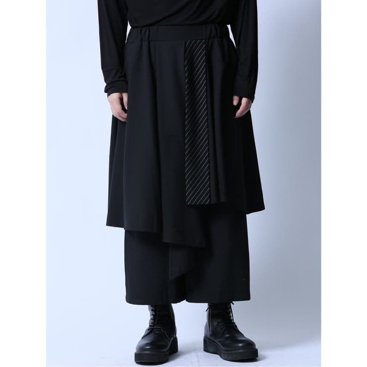 スカート付きパンツ ワイドパンツ ロング[品番：JOKW0016953