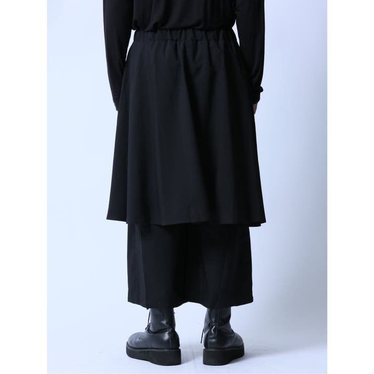 スカート付き ワイドパンツ[品番：TKQJ0024034]｜TAKA-Q MEN