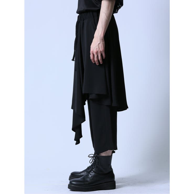 ジョーゼットスカート付き ワイドパンツ[品番：TKQJ0022036