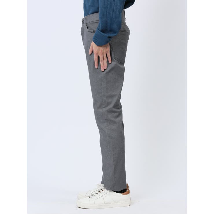 クロスストレッチ スリムパンツ 裏カラー[品番：TKQJ0023019