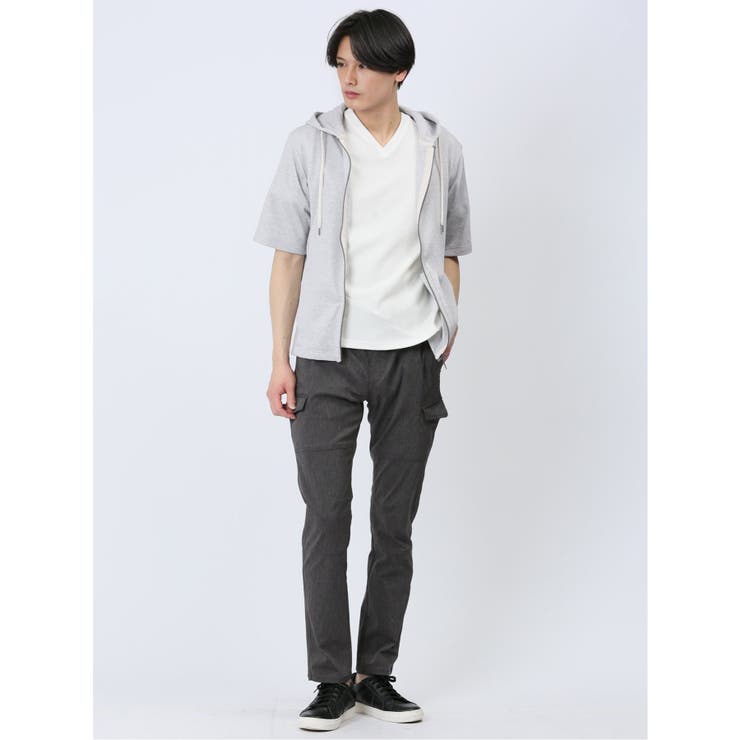 接触冷感ストレッチ トラウザースリムカーゴパンツ | TAKA-Q MEN | 詳細画像25 