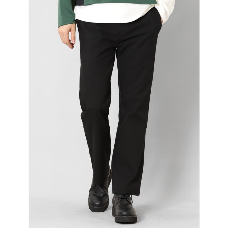 05黒 | レーヨン混 フレアパンツ | TAKA-Q MEN