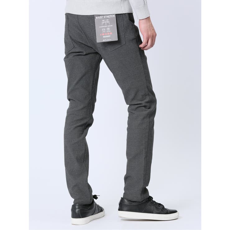 裏起毛ハイパーストレッチ スキニーパンツ チェック | TAKA-Q MEN | 詳細画像3 