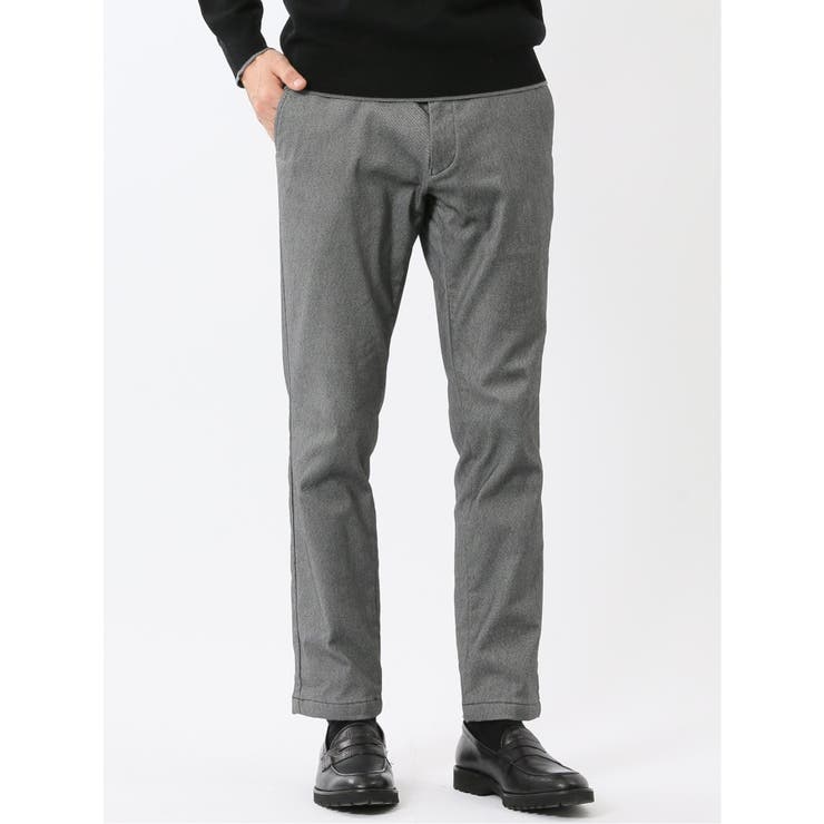 04グレー | クロスストレッチ+ウォーム トラウザーパンツ カルゼ | TAKA-Q MEN