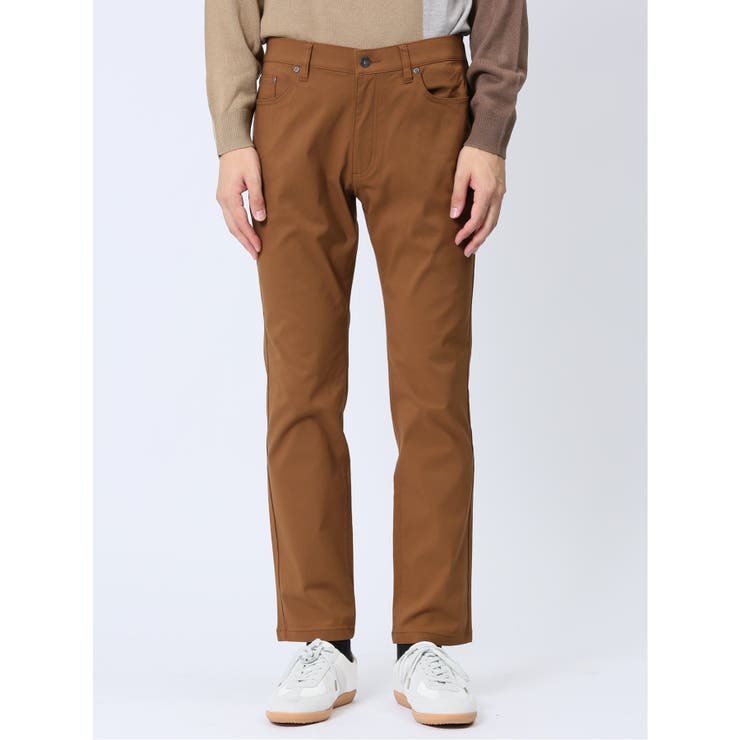 クロスストレッチ+ウォーム スリムパンツ こげ茶 | TAKA-Q MEN | 詳細画像5 