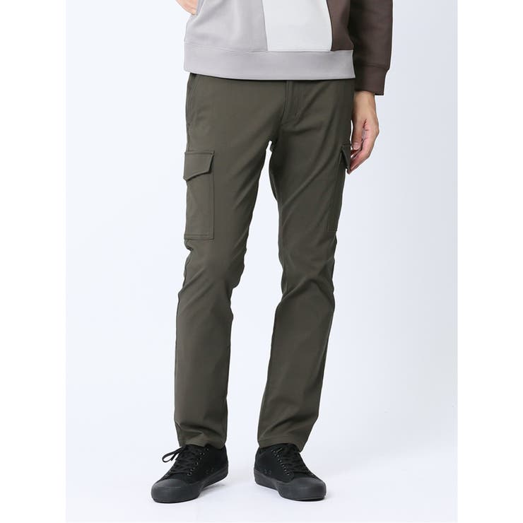 クロスストレッチ カーゴパンツ オリーブ[品番：TKQJ0019411]｜TAKA-Q