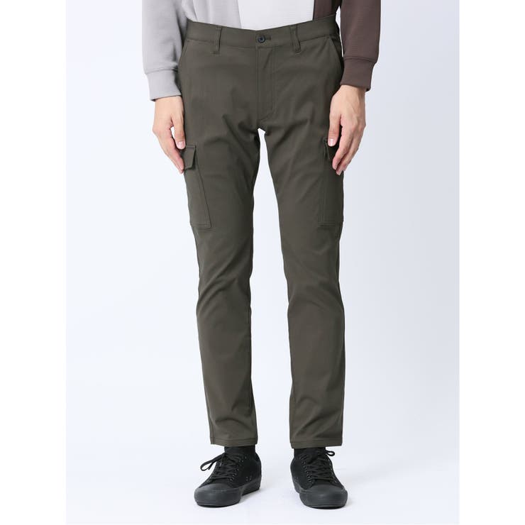 クロスストレッチ カーゴパンツ オリーブ[品番：TKQJ0019411]｜TAKA-Q