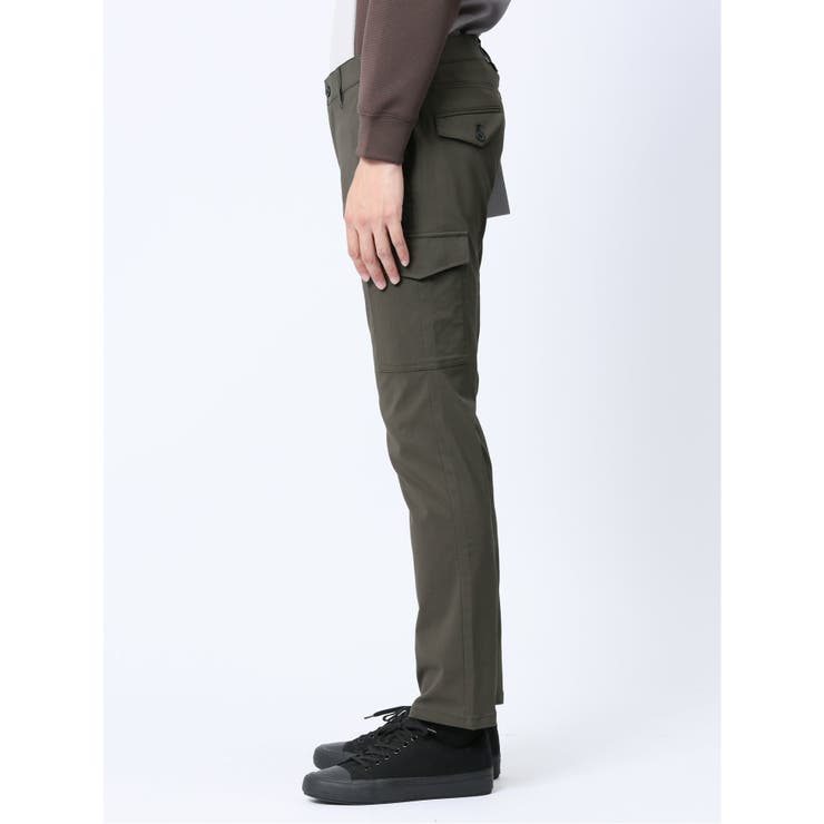クロスストレッチ カーゴパンツ オリーブ[品番：TKQJ0019411]｜TAKA-Q