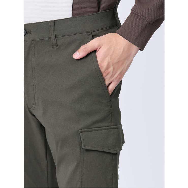 クロスストレッチ カーゴパンツ オリーブ[品番：TKQJ0019411]｜TAKA-Q