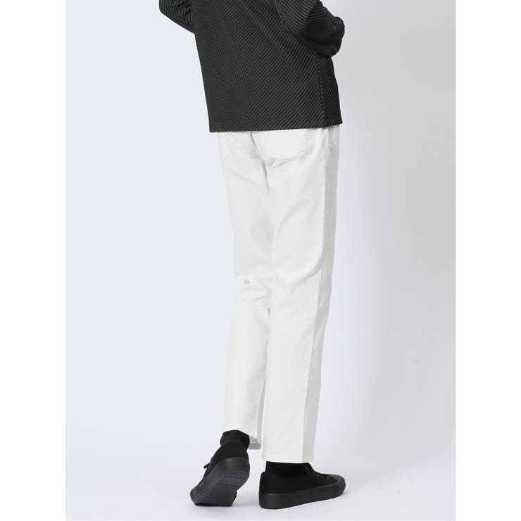 クロスストレッチ スリムパンツ デニム[品番：TKQJ0024699