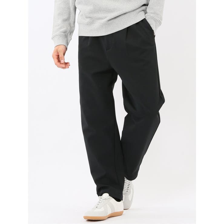 05黒 | カットツイル イージー トラウザーパンツ(セットアップ可能) | TAKA-Q MEN