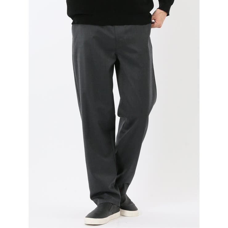 NEO BASICS ウール混 トラウザーパンツ(セットアップ可能) | TAKA-Q MEN | 詳細画像1