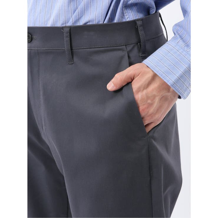 ストレッチ 綿混 サテン トラウザー パンツ | TAKA-Q MEN | 詳細画像18 