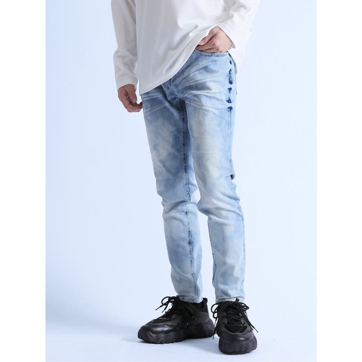 ストレッチ ケミカル加工 スキニーデニム[品番：TKQJ0023386]｜TAKA-Q  MEN（タカキュー）のメンズファッション通販｜SHOPLIST（ショップリスト）