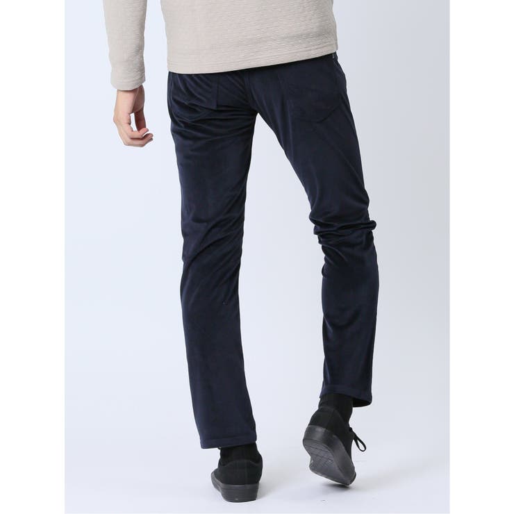 ヘリンボンベロア 5ポケットスリムパンツ(セットアップ可能) | TAKA-Q MEN | 詳細画像3 