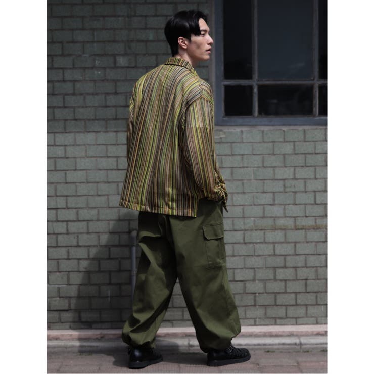ストレッチ ワイドカーゴパンツ[品番：TKQJ0018616]｜TAKA-Q MEN