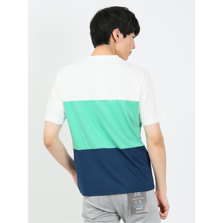 三段切替 クルーネック半袖Tシャツ | TAKA-Q MEN | 詳細画像13 