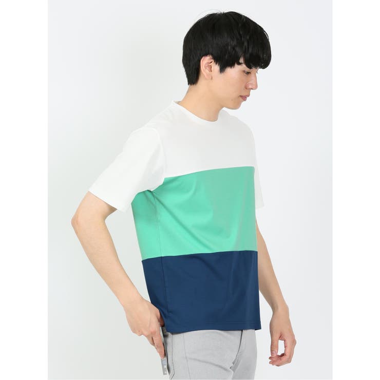 三段切替 クルーネック半袖Tシャツ | TAKA-Q MEN | 詳細画像14 