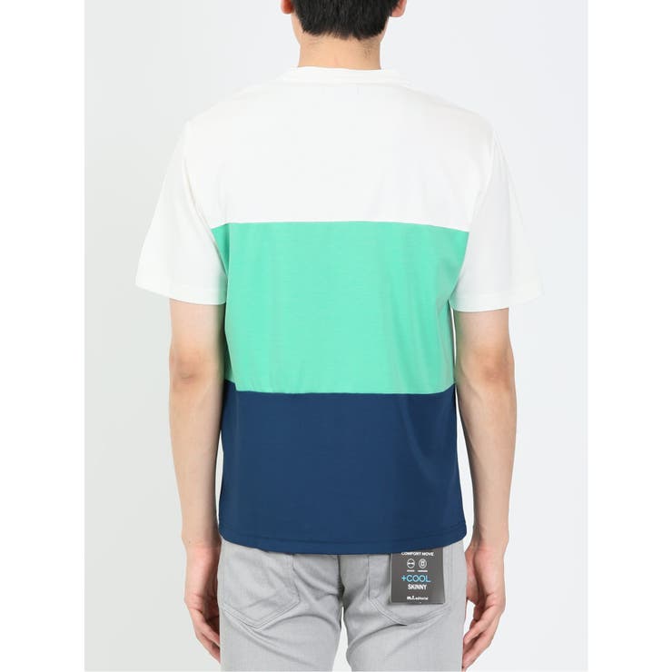 三段切替 クルーネック半袖Tシャツ | TAKA-Q MEN | 詳細画像17 