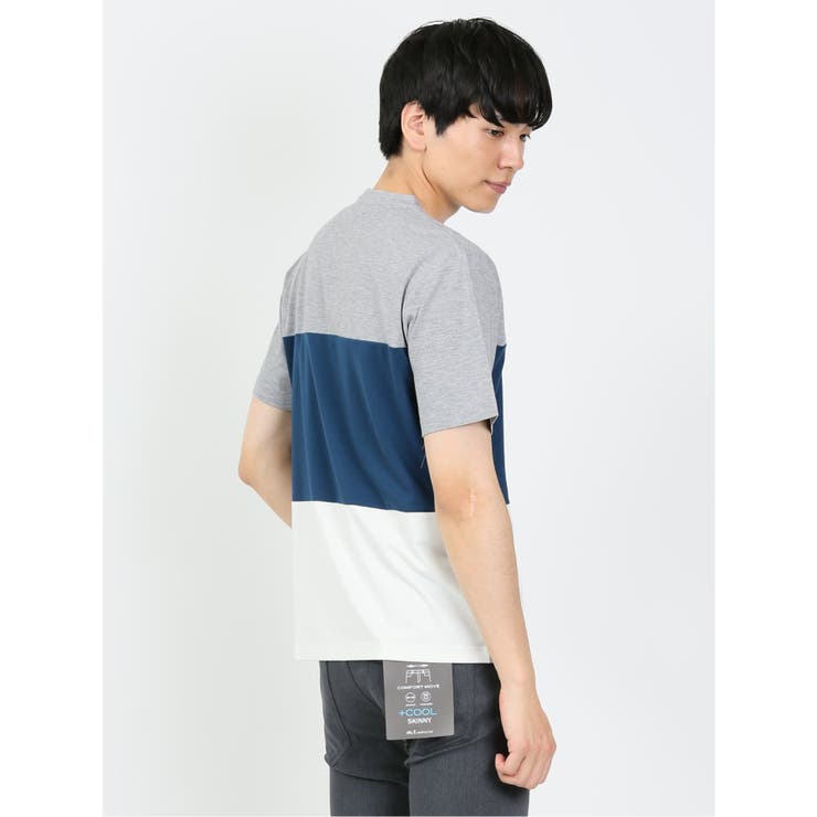 三段切替 クルーネック半袖Tシャツ | TAKA-Q MEN | 詳細画像22 
