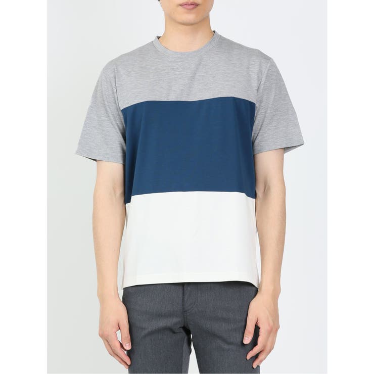 三段切替 クルーネック半袖Tシャツ | TAKA-Q MEN | 詳細画像24 