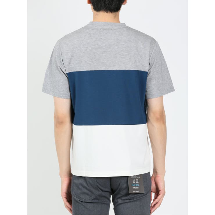 三段切替 クルーネック半袖Tシャツ | TAKA-Q MEN | 詳細画像26 